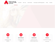 Tablet Screenshot of fahrschule-leitner.de